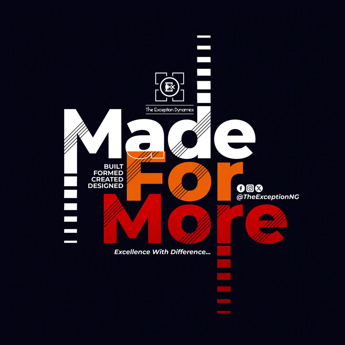 Matthewirorevwo's tweet photo. MADE FOR MORE
You weren’t built for AVERAGE.
Don’t settle. Don’t shrink. Evolve.

#MadeForMore #TheExceptionDynamics #ExcellenceWithDifference #OutToMakeADifference #PurposeDriven #GrowthMindset #DailyMotivation #LeadershipLifestyle #YouAreTheException https://t.co/S5BxFRWIff
