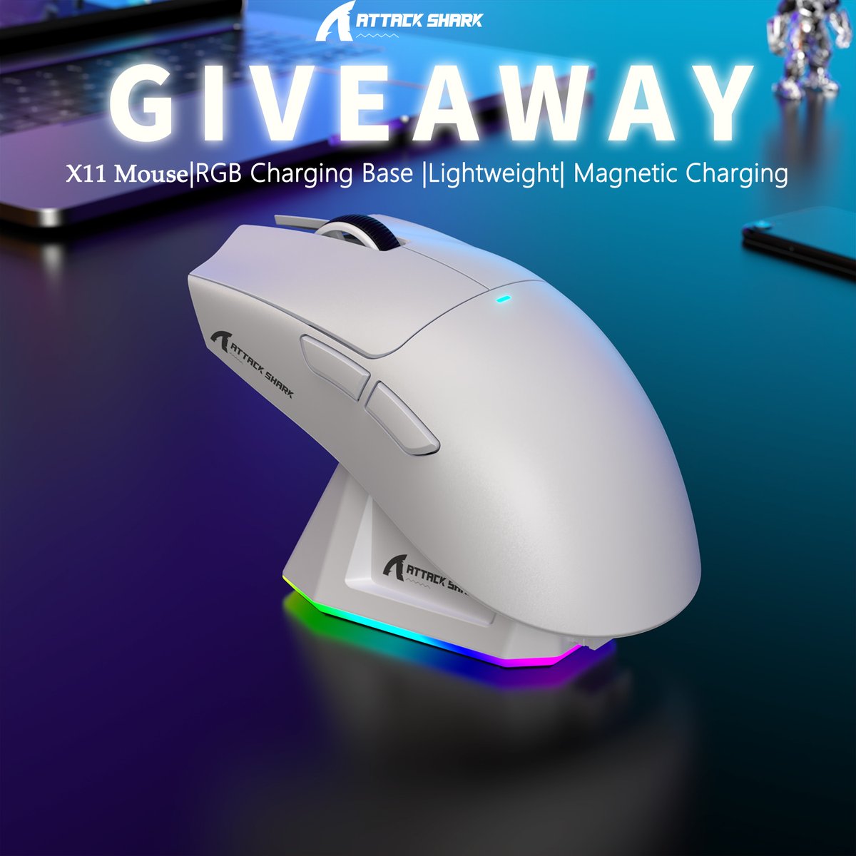 ATTACKSHARKCA's tweet photo. 🎮 ATTACK SHARK X11 GAMING MOUSE GIVEAWAY! 🎮

HOW TO WIN:
1️⃣ FOLLOW @ATTACKSHARKCA
2️⃣ LIKE & REPOST this
3️⃣ COMMENT "I want the X11!" + tag 2 friends
⏰ Ends April 18th • 1 LUCKY WINNER

🔥 Why gamers love the X11:
✅ Charging Dock
✅ 3311 Gaming Sensor
✅Three Modes
✅63g Ultra-Light
✅20 Million Clicks
✅ TTC Encoder
✅ Driver Software
✅Ergonomic Design
✅ Wide Applicability

🛒 Get yours now:
AMAZON US:https://t.co/hF1rmZZB3a
AMAZON CA:https://t.co/LagdqjqU5K
AMAZON AU:https://t.co/j41pyR7k5s

#Giveaway #GamingGiveaway #ATTACKSHARK #X11