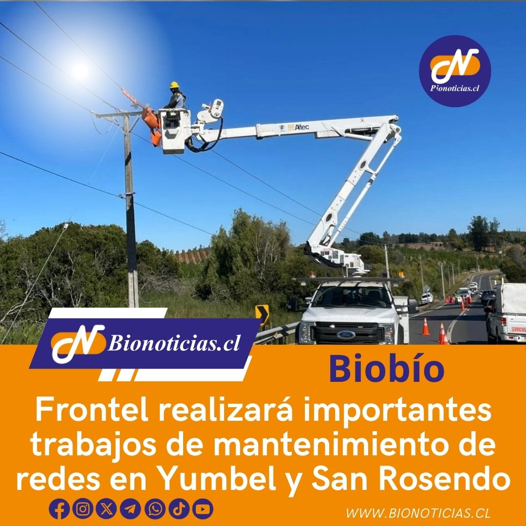 CHANDIAFER's tweet photo. Frontel realizará importantes trabajos de mantenimiento de redes en Yumbel y San Rosendo
https://t.co/pK1S7Zxggw
#Frontel #CorteDeLuz #Yumbel #SanRosendo #MantenimientoEléctrico https://t.co/91TZIwR62F