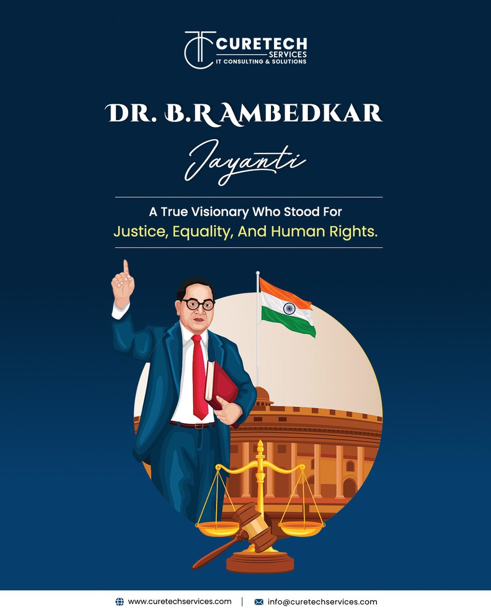 CuretechIt's tweet photo. Dr. Ambedkar stood for change through knowledge. At CureTech Services, we echo his legacy in everything by providing the best talents from IT staffing services.

#ambedkarjayanti #curetechservices #techforgood #healthtech #drambedkarlegacy #itservices #inspiration2025 https://t.co/nNRh50fdcY