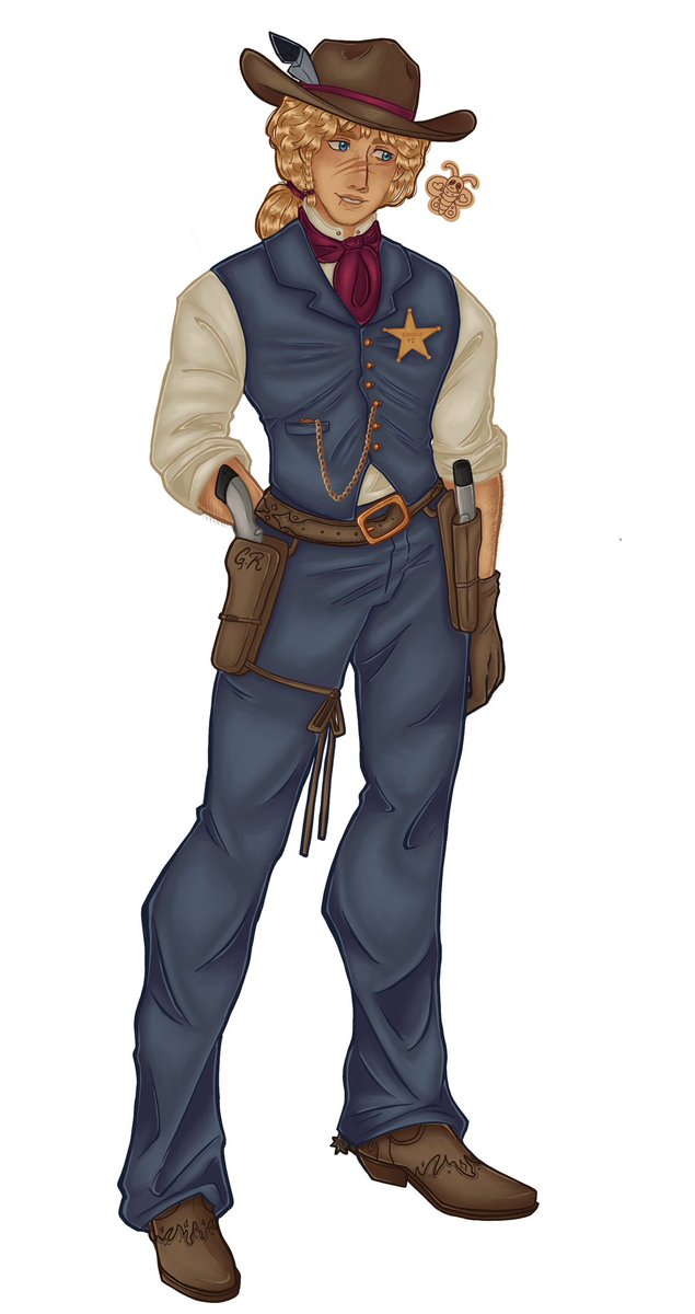 Wip!!! I love cowboy garroth 🤗💙

#aphtwt #aphmau #mystreet #garrothromeave #minecraftdiaries #cowboy #procreate