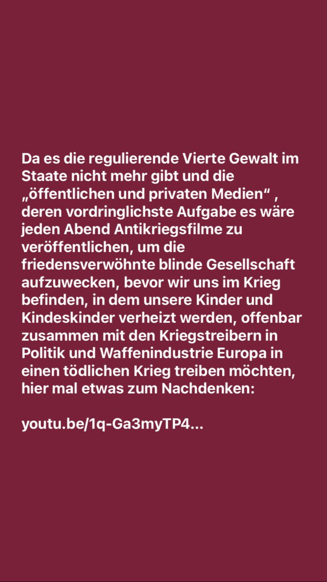 Wenn wir jetzt nicht reagieren werden wir, genau wie unsere Vorfahren nach dem Ersten und Zweiten Weltkrieg wieder fragen:
Wie konnten wir es soweit kommen lassen