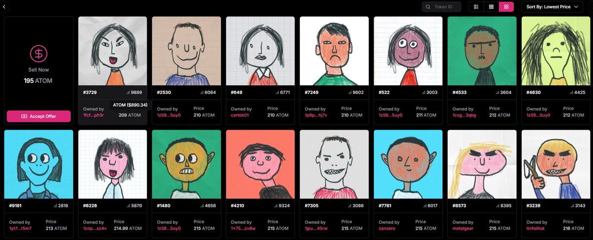 Bad Kids are looking good here 😈

- Just smashed through the 200 $ATOM floor price.
- Moisturized, unbothered and fully, ATOM-aligned.
- Messing around, building &amp; shipping cool stuff. 
- The cultural heritage of <a href="/cosmos/">Cosmos - The Interchain ⚛️</a> 🌌⚛️