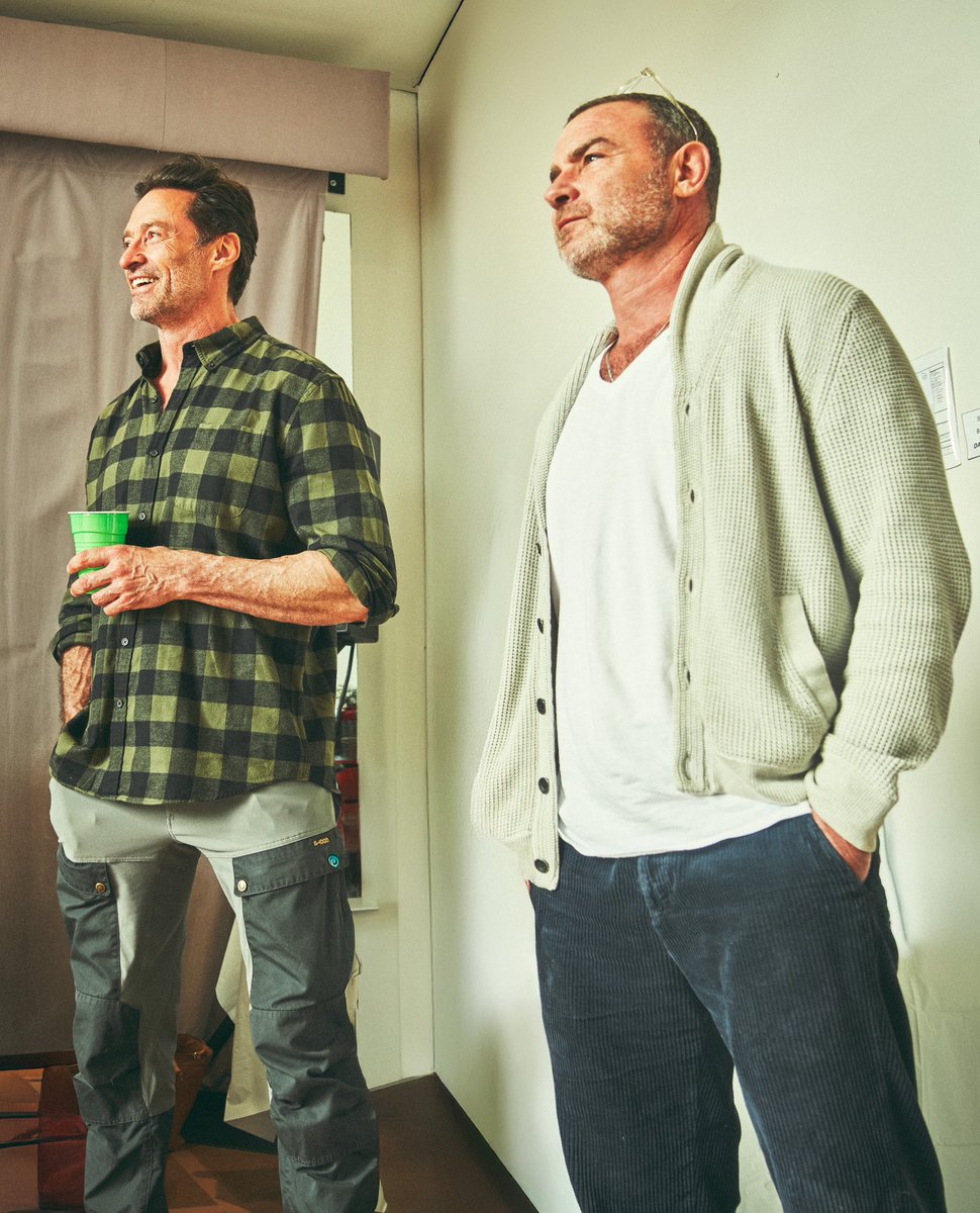 RealHughJackman's tweet image. Now and then! Amazing to be back in a rehearsal studio again with @LievSchreiber. While we are in two distinctly different plays, most are back to back. When @SFP_London and I set out to create Together Productions, we made a list of actors we hoped to work with. Liev answered…