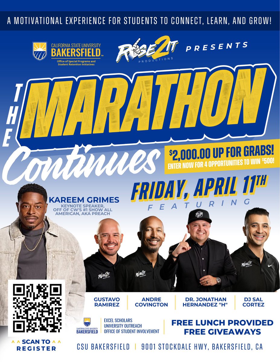 Today at <a href="/CSUBakersfield/">CSUB</a> ☝️💙💛🤍👌