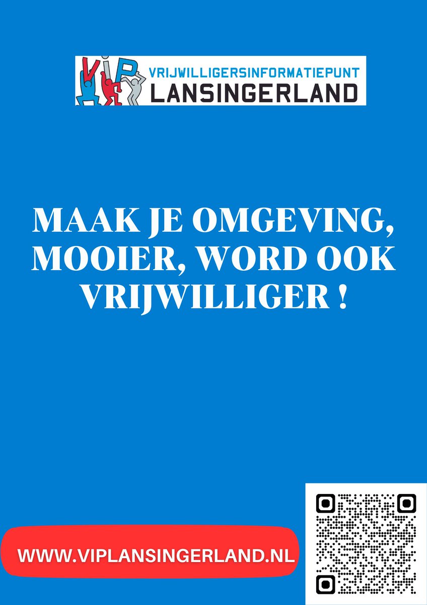 Vrijwilligerswerk maakt zowel jij als een ander blij!
 
Kijk op onze site:
www.viplansingerland. nl voor onze vacatures.
 
Bij vragen kun je altijd bij ons terecht!