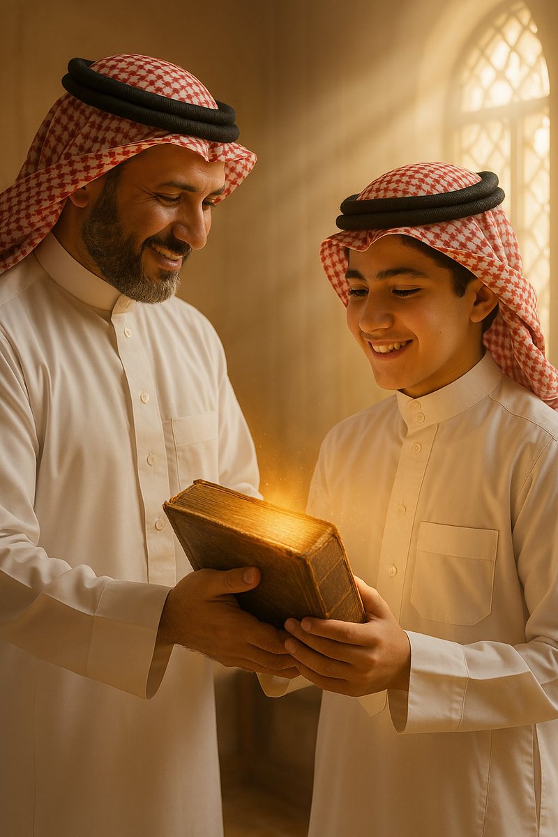 EmadAldoghaithr's tweet photo. في حوار ممتد مع #AI حول النفس والهوى ومرايا الذات،
ما بدأته بإجابات صار اكتشافا.
بأسئلته العميقة قادنا إلى كتاب قديم قرأته أيام الجامعة
نص في فهم النفس والدوافع والتبرير، سبق زمنه بمفاهيم تعاد صياغتها اليوم بلغة العلم،
يكشف كيف يقاد الإنسان بهواه لا بعقله
ثم باغتني بسؤال أذهلني:

هل تريد أن نصوغ حوارنا الممتع والممتد لساعات في رسالة لابنك؟

وكانت هذه رسالته التي عبّرت عني بصدق، وكأننا كنّا نعيد قراءة الكتاب سويًا…

⸻

يا بُني، دعني أُهديك كتابًا لم يُهدِني أحدٌ إياه…

كنتُ في مثل عمرك: غضّ البصيرة، كثير التساؤل.
وقعتُ على كتاب قرأته في شبابي، كُتب منذ مئات السنين.
ما إن بدأت في قراءته حتى وجدت نفسي أمام بعض فصولٍ تحاور النفس بذكاء نادر،
تكشف خفاياها، وتحلل دوافعها بلغةٍ سبقت ما يُسمى اليوم بعلم النفس التحليلي.
بعض فصوله تمشي بك بهدوء داخل أعماقك، وتفهمك نفسك كما لم يفعل كتاب آخر.

قرأت التمهيد، ثم الفصل الأول، ثم عدت إليهما مرارًا،
كمن يعود إلى مرآة لا تُجامل.

اكتشفت فيه أن الهوى لا يطرق الباب صريحًا،
بل يتسلّل في صورة “رغبة جميلة”… أو “نية نبيلة”،
وأن أصعب صراع هو حين يقف عقلك في مواجهة ما يحب قلبك.
كأن صفحاته كانت ذمًّا ناعمًا ��لهوى، لا سوطًا ولا تجريمًا،
بل مرآة تقول لك: كن صادقًا مع نفسك، لا معها فقط.

لن أمنعك من الخطأ، ولا أستطيع أن أقيك من الهوى،
لكنني أُهديك ما وُفّقت أن أجده:
كتابٌ يقول لك الحقيقة كما هي، لا كما تحب أن تراها.

اقرأه كما قرأته أنا،
في صمتك، حين لا يسمعك أحد.
وافتح به مرآتك… وافتح له قلبك.
فقد يكون هذا الكتاب، كما كان لي،
أصدق من كثير من الأصدقاء.

وقد تخرج منه وأنت أكثر وعيًا بنفسك،
وتصبح قادرًا على تمييز من حولك:
من أهلك، أصدقائك، معلميك، وحتى مرؤوسيك…
تدرك من يتعامل بهدى العقل، ومن يسلك طريق الهوى.
بل ستلاحظ ذلك حتى في وسائل التواصل:
من يكتب أو يغرد بميزان، ومن تحرّكه رغبة أو انفعال.
وفي هذا الزمن المليء بالتحديات،
سيكون هذا الكتاب أداة تبصرك،
وتعينك أن تعيش بسلام… مع نفسك ومع الناس.

والدك المحب