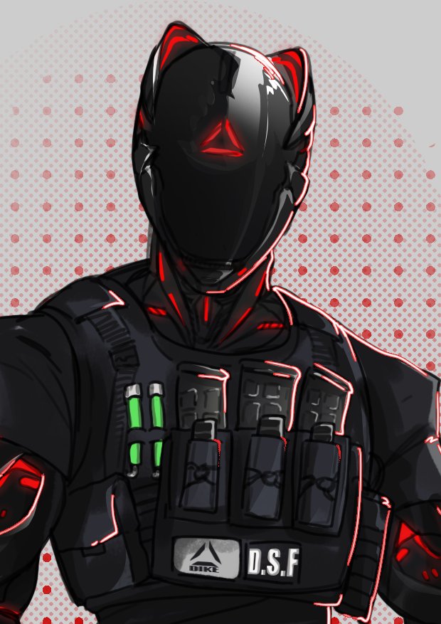 pyr0nie's tweet photo. #LineUpChallenge cyborg hunter x Kuro https://t.co/9EAgesxZDg