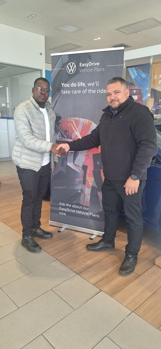 VolkswagenSA's tweet photo. Big win for Rambuda! 
He chose peace of mind by adding an EasyDrive Maintenance Plan to his Volkswagen - and scored a R2,500 Takealot voucher through our Upgrade to Win competition!
Find out how you can win here: https://t.co/fm9m1id7Aa.

#Volkswagen #EasyDrive #Competition https://t.co/nN4eCE1kHP