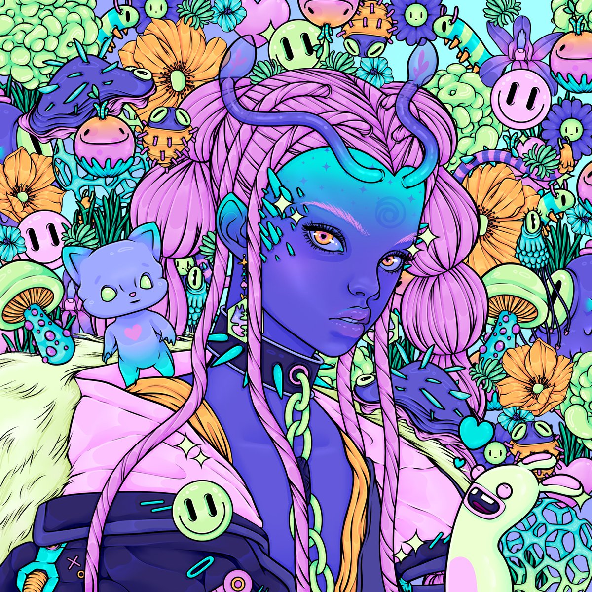 RSTLSSxyz's tweet image. 🌀 RabbID TRANSMISSION INTERCEPTED 🌀

RAE OF UBISIDIA by @aoifeodwyer 
✨ Spotted: A psychedelic powerhouse merging kawaii vibes with cosmic energy
🎨 Features: Braided starlight tech, hidden Rabbid integration, dreams made digital
[Status: Preparing for remixing]

CYBERSONIC by…