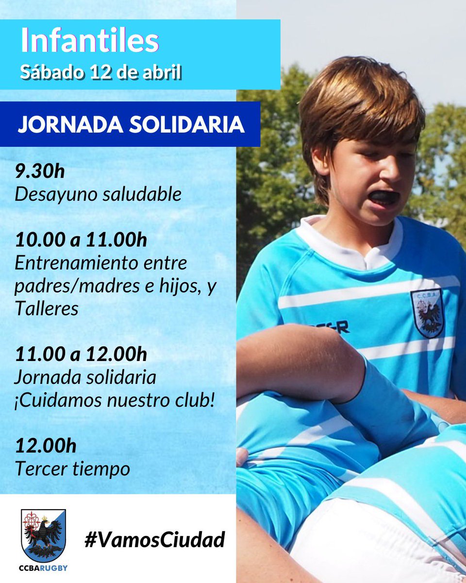 🗓️Los mas chicos entrenan con sus padres y van a realizar una jornada solidaria cuidando el club