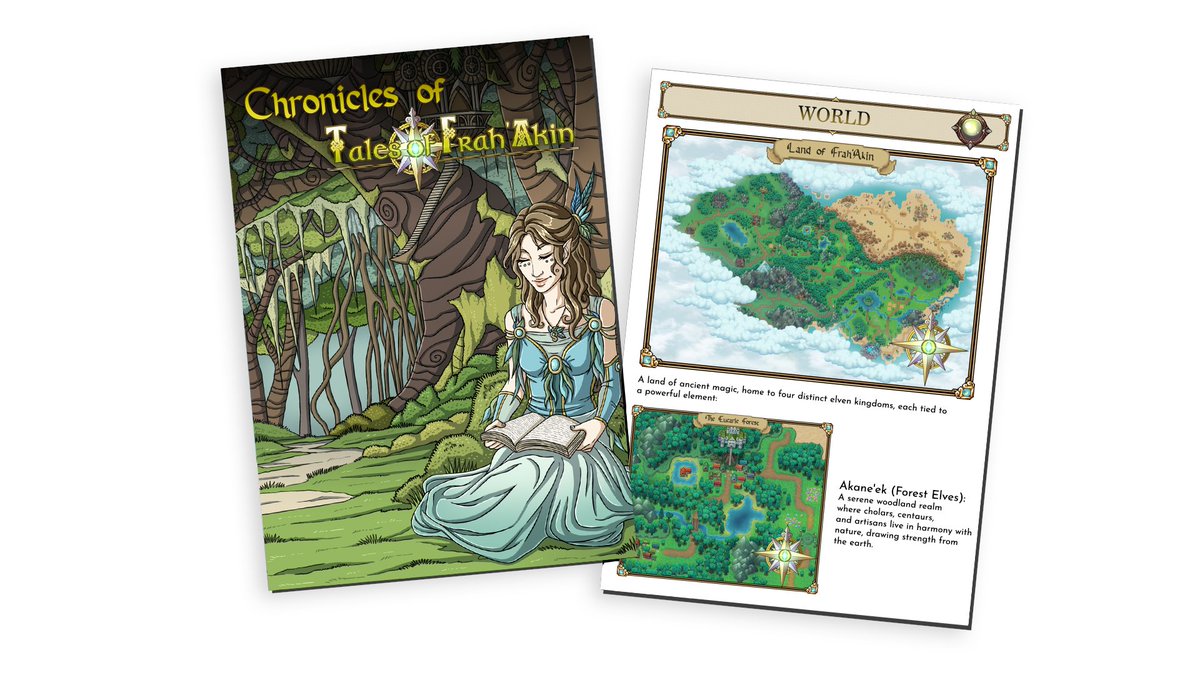 New Add-On for Lore Lovers! 📜
The new Chronicles of Frah’Akin PDF includes exclusive lore snippets, world history, and behind-the-scenes peeks at characters and the magic system.
Available now as a reward tier and an add-on on Kickstarter!
#RPG #TTRPG #DnD #indiegame #Lorebook