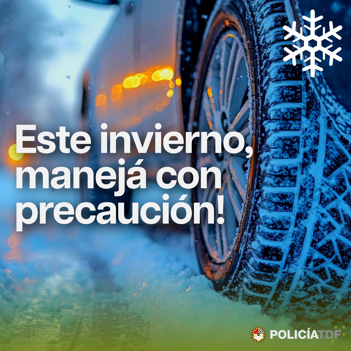 ❄️ Esta temporada invernal, manejá con precaución: hielo, niebla y lluvia aumentan riesgos.
✅ Revisá tu auto
✅ Usá cubiertas de invierno
✅ Luces bajas siempre
✅ Más distancia y menos velocidad
💡 La seguridad vial empieza por vos.
#ConducciónResponsable #InviernoSeguro