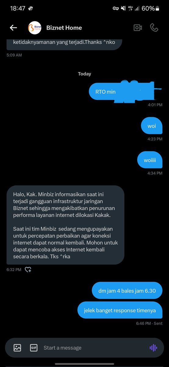 st_minmax's tweet photo. gimana gak kesel coba @BiznetHome 
dm jam 4, bales jam 6.30
benerin customer servicenya https://t.co/YChA9BEXKm