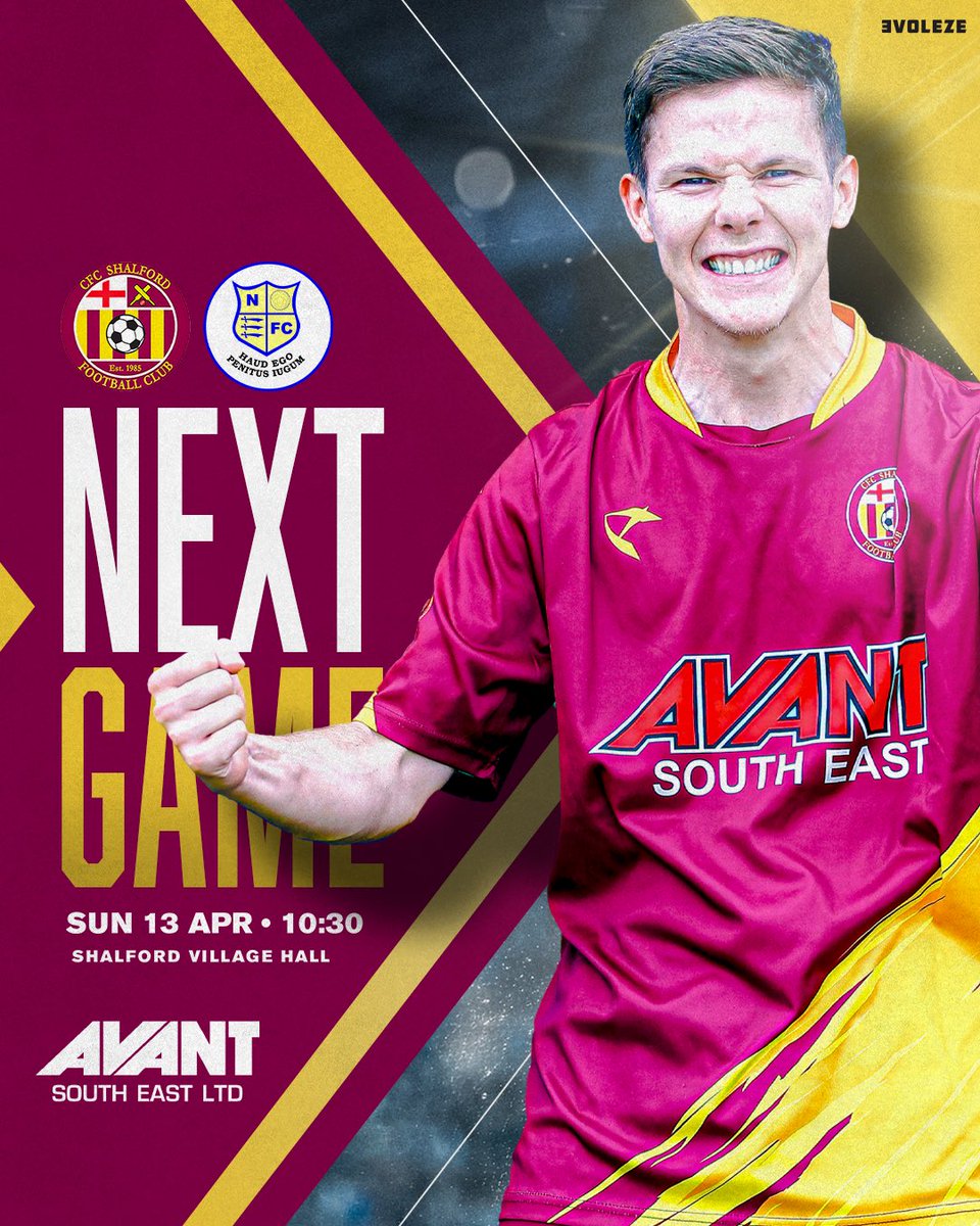 We welcome Notley Sunday to Shalford on Sunday for our last game of the season.
