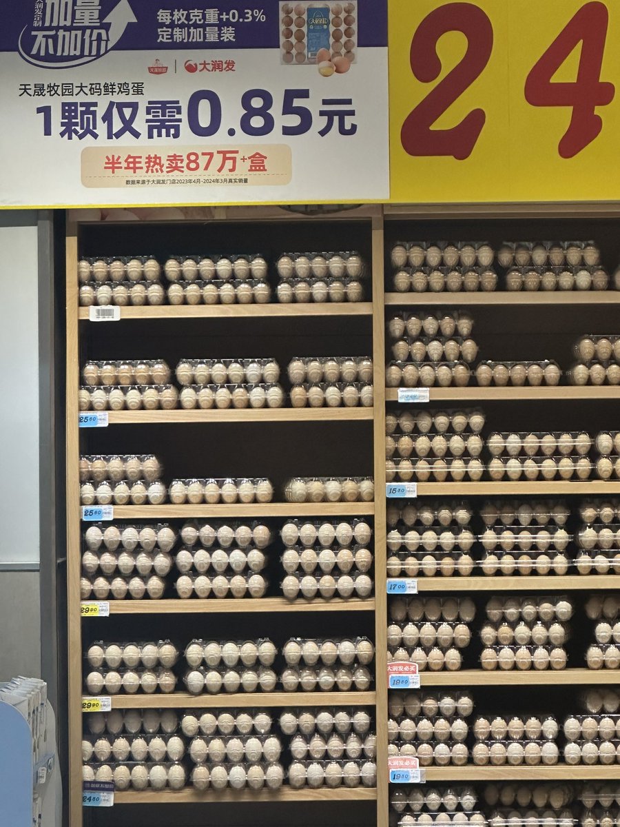 Lzz2062474's tweet photo. Eggs don't seem to be so expensive. Chinese eggs can be bought for about one kilogram for one dollar. Why are American eggs so expensive and cherished? https://t.co/FpQb94OAsU
