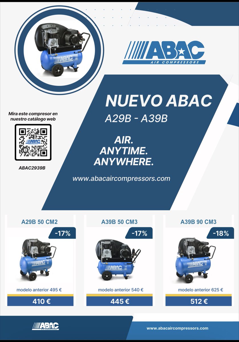 acomad's tweet photo. CAMPAÑA A29-39 ABAC COMPRESORES https://t.co/sCkhrkO6nV