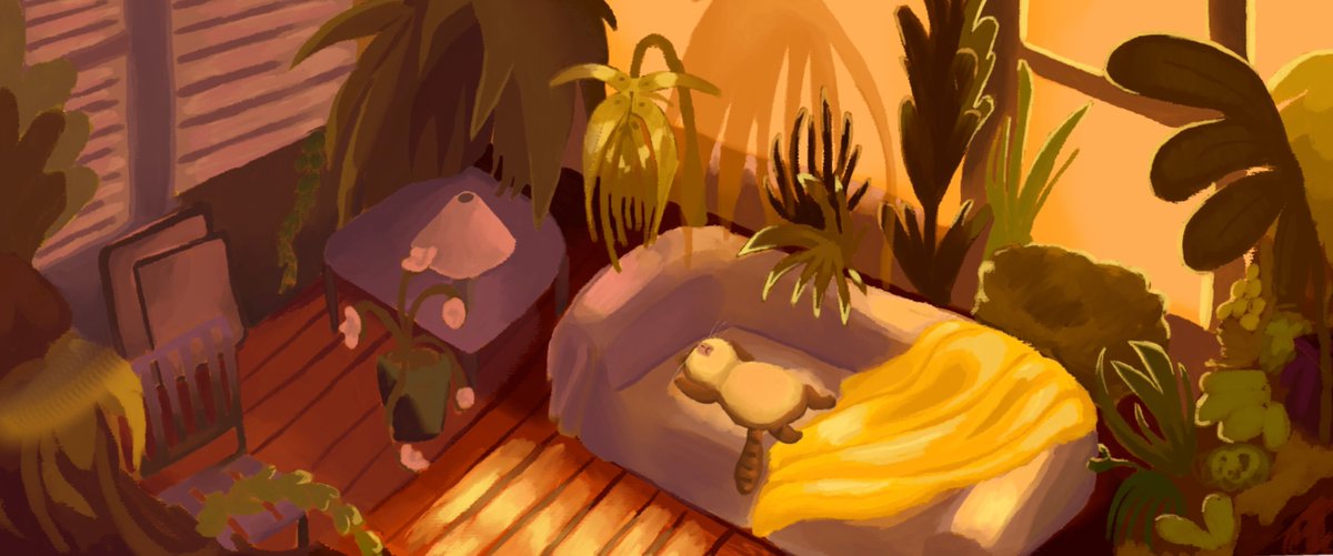 RadulaskiJana's tweet photo. Practising interior design and lighting in Procreate 😄 #lsbugames https://t.co/fa4R236oc0