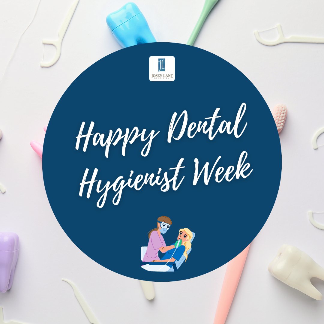 JoseyLane1's tweet photo. This week, Josey Lane Dentistry tips our hats to Mary, Nicole, Quiendra, Angela and the rest of our team for Dental Hygienist Week. Their masterful cleanings and kind spirits keep patients happy and coming back. They’re the foundation of our fun, successful practice. We’re so ... https://t.co/helKnnX4Hr