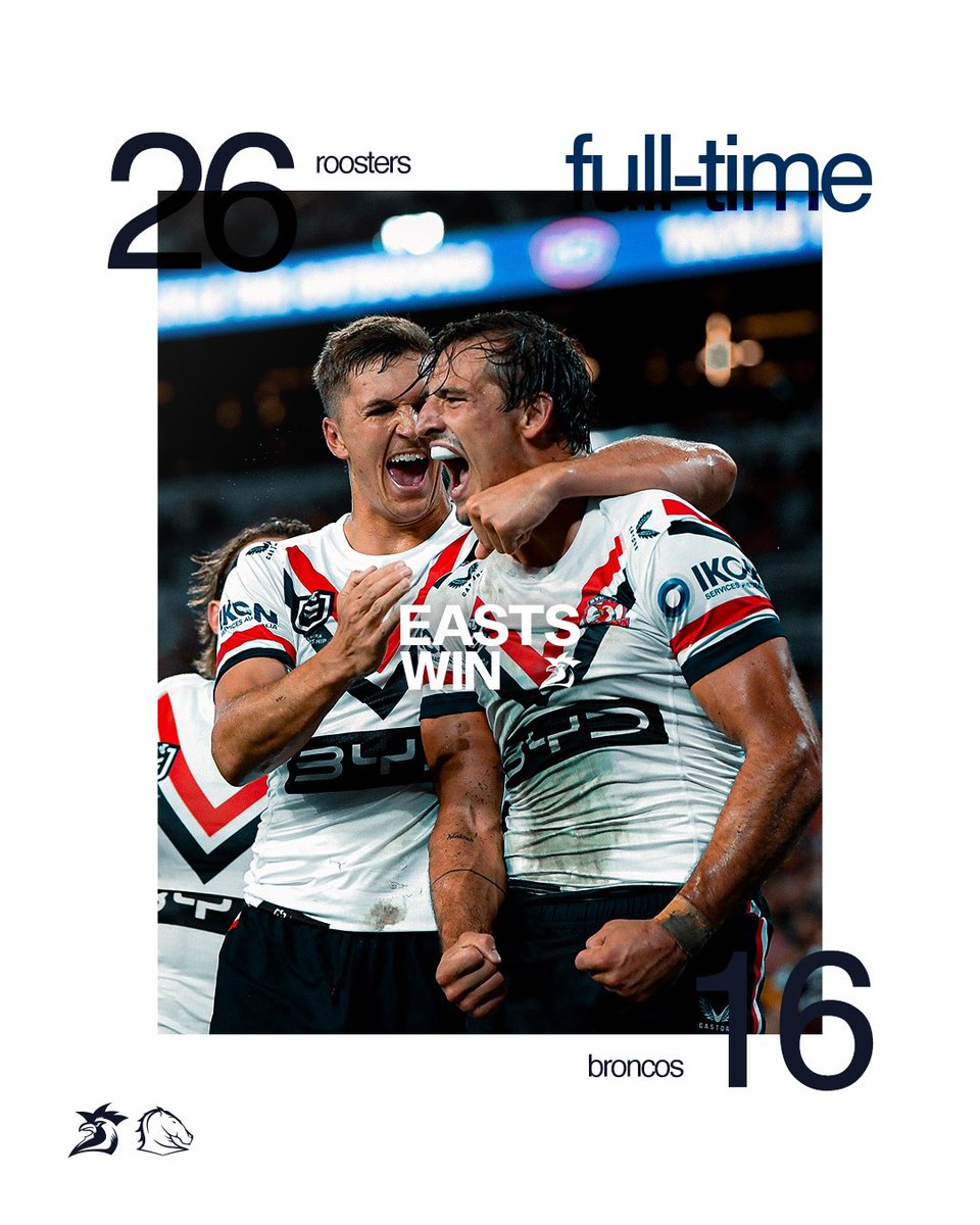 sydneyroosters's tweet photo. Big win in Brissy 📈 https://t.co/GaezM6IXkN