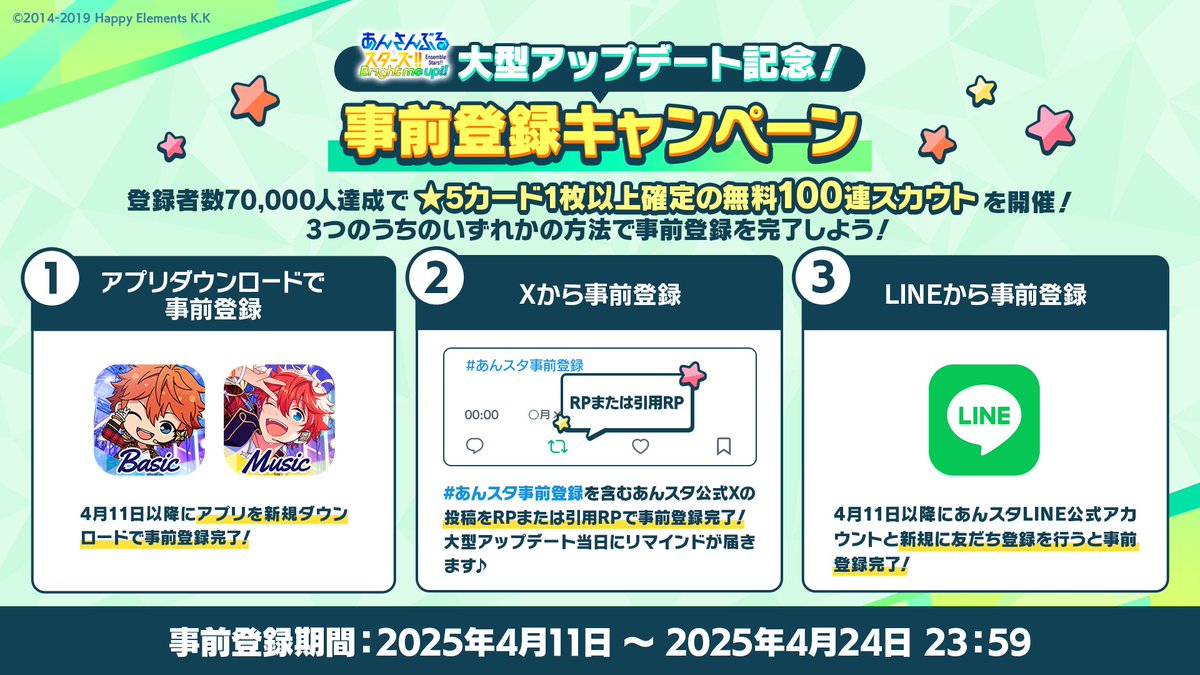 ใใใใใถใในใฟใผใบ๏ผ๏ผใๅ
ฌๅผใ (@ensemble_stars) on Twitter photo #ใใในใฟไบๅ็ป้ฒ ๐
4ๆ28ๆฅใใใใใในใฟใฏ
ใใใใใใถใในใฟใผใบ๏ผ๏ผBright me up!!ใใซๅคงๅค่บซโ
ๅคงๅใขใใใใผใใๅใซใไบๅ็ป้ฒใญใฃใณใใผใณใ้ๅฌใใพใโจ๏ธ
็ป้ฒ่
ๆฐ70,000ไบบ้ๆใง
ใโ
5ใซใผใ1ๆไปฅไธ็ขบๅฎใฎ็กๆ100้ฃในใซใฆใใ
ใใใฌใผใณใ๐
ensemble-stars.jp/bright_me_up/
#ใใในใฟ #ใใในใฟไบๅ็ป้ฒ ๐
4ๆ28ๆฅใใใใใในใฟใฏ
ใใใใใใถใในใฟใผใบ๏ผ๏ผBright me up!!ใใซๅคงๅค่บซโ
ๅคงๅใขใใใใผใใๅใซใไบๅ็ป้ฒใญใฃใณใใผใณใ้ๅฌใใพใโจ๏ธ
็ป้ฒ่
ๆฐ70,000ไบบ้ๆใง
ใโ
5ใซใผใ1ๆไปฅไธ็ขบๅฎใฎ็กๆ100้ฃในใซใฆใใ
ใใใฌใผใณใ๐
ensemble-stars.jp/bright_me_up/
#ใใในใฟ
