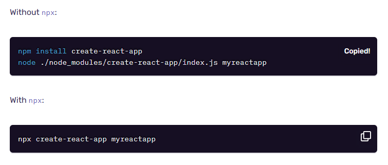 The difference between NPM(Node Package Manager) &amp; NPX(Node Package eXecute) via creating react app.
🙌🙌🙌