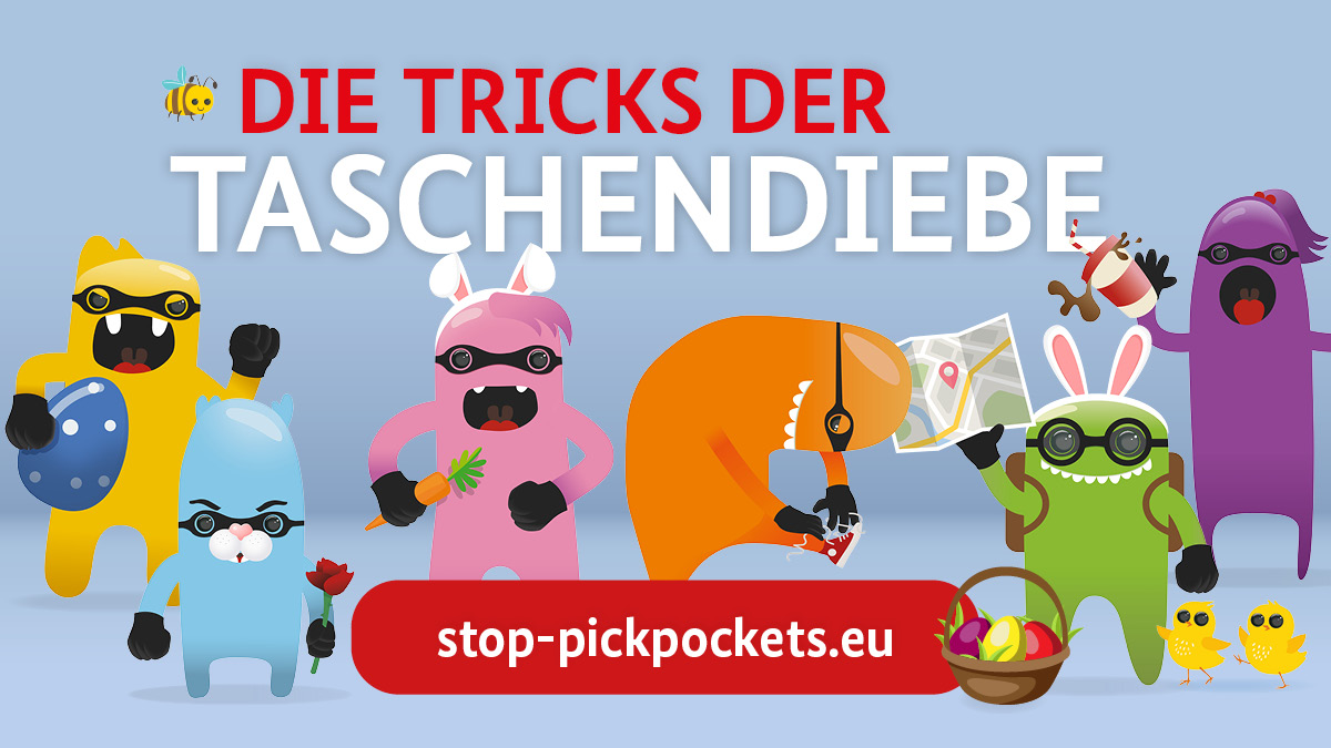 bpol_pir's tweet photo. Achtung Taschendiebe! Ostertour der Bundespolizei durch Mitteldeutschland
🐰 14.4. im Hbf #Erfurt
🐰 15.4. im Hbf #Leipzig 
🐰 16.4. im Hbf #Magdeburg 
jeweils von 10 - 14 Uhr. 
https://t.co/4o2tl8raRp
#Stoppickpockets #Ostern 
Hier die Tricks in der Übersicht: https://t.co/XH5gQBBQTc