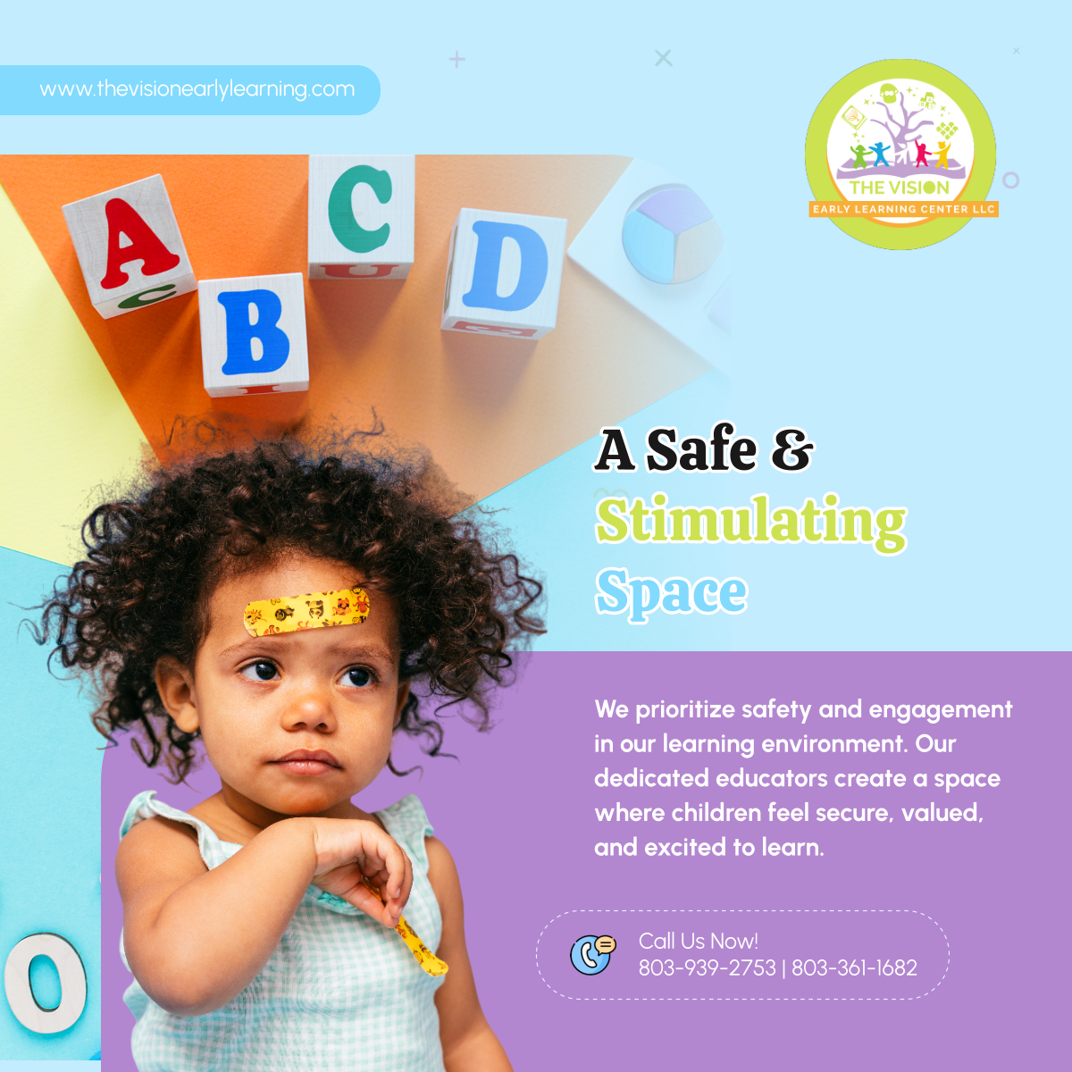thevisionearly's tweet image. A place where kids thrive! Our safe and engaging space helps children build confidence and skills for lifelong success. Enroll today!

#CayceSC #ChildCare #SafeLearning