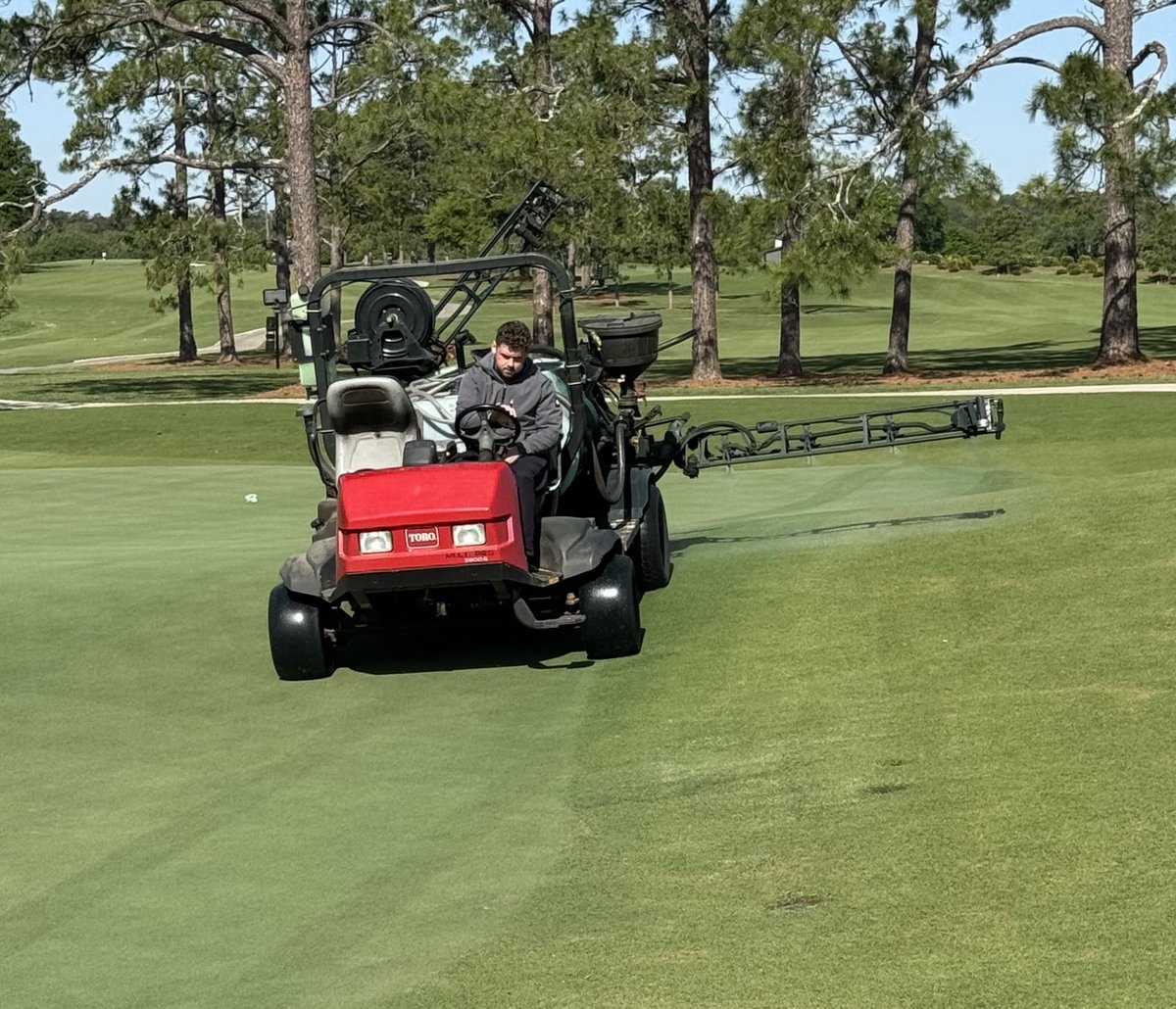 Innovative collar enhancement program of  washing PGRs off with water as soon as an application is made to the putting green. Heath Booker at Seminole Legacy previously struggled during cooler winter months to the point of considering regrassing with another variety.