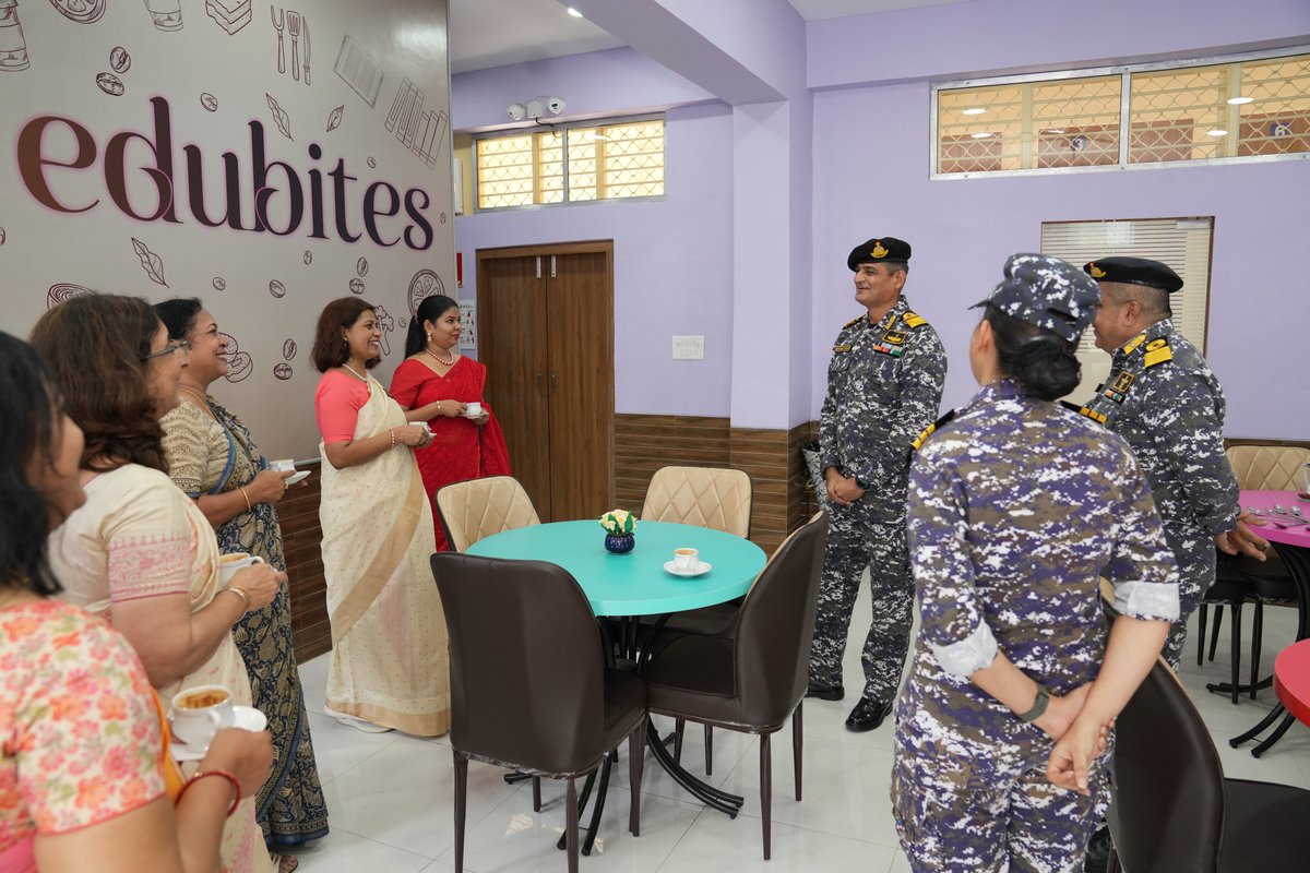 IN_NCSMumbai's tweet photo. 🍴 A new flavour of learning! The EduBites cafeteria was inaugurated by Chief Guest RAdm Sundeep K Verma, NM, CSO (P&amp;A), HQWNC at NCS Mumbai. A space to bond, refresh, and energize!
#EduBites #NCSMumbai https://t.co/ajyuJuTNYr