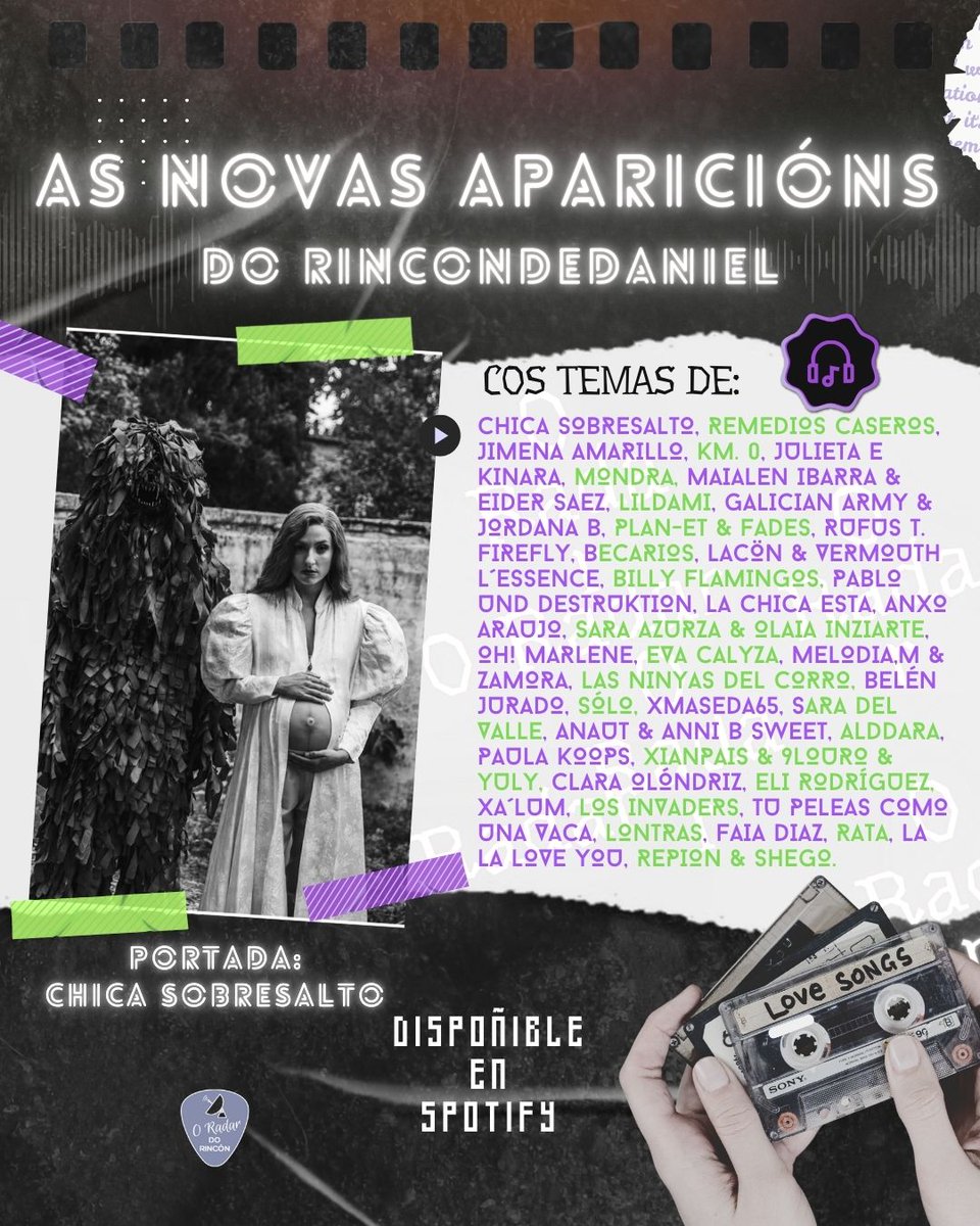 🆕#ChicaSobresalto é a portada da actualización de #AsNovasAparicionsDoRadar. Tamén están en lista <a href="/remescaseros/">Remedios Caseros</a>, <a href="/GalicianArmy/">Galician Army</a> e <a href="/jordanabmusica/">(maría solá)</a>, <a href="/Becariosss/">Becarios</a>, <a href="/tupeleas/">Tu peleas como una vaca 🐮</a>, #XaLum, #FaiaDiaz, #FillasDeCassandra, <a href="/_RufusTFirefly_/">Rufus T. Firefly</a>  ou <a href="/ninyasdelcorro/">Las Ninyas del Corro</a> 

🔊open.spotify.com/playlist/50riI…
