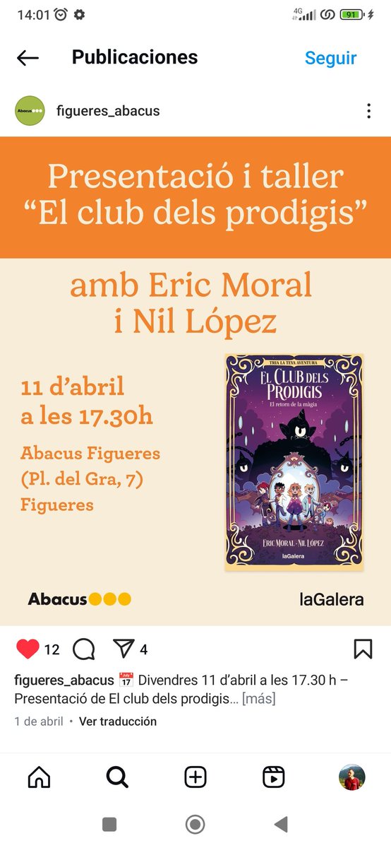ericgmoral's tweet photo. Avui, a Figueres, presentarem "El Club dels Prodigis" i farem un taller d'il•lustració! https://t.co/ijzpozg6vN