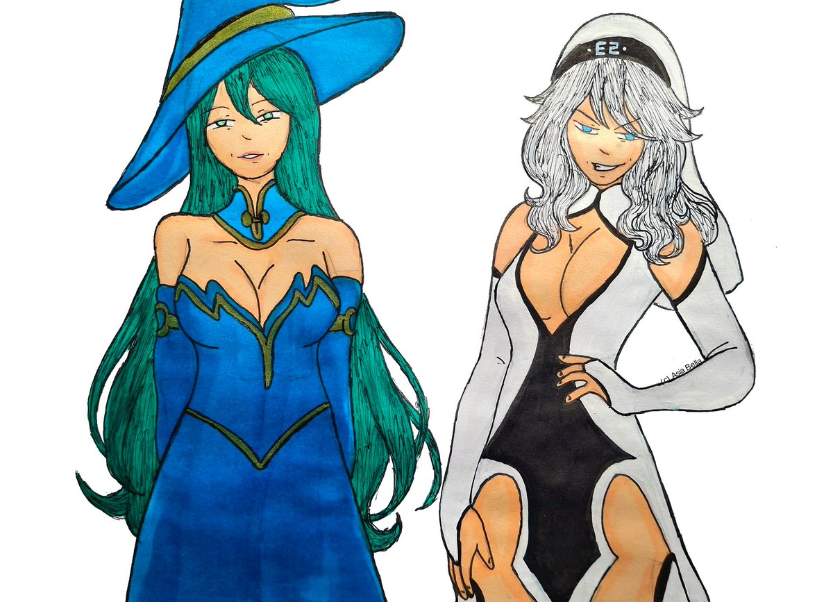 EZ: 16 years later;
Witch &amp; Sister

Who i should do next? 👀💚

#EdensZero #SisterIvry #WitchRegret