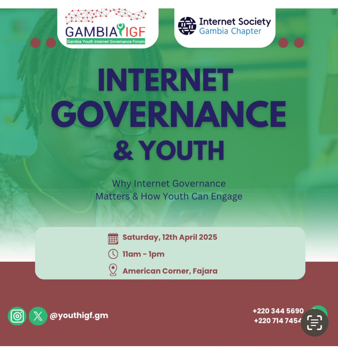 IsocGm's tweet photo. Join us at the Gambia Youth IGF.. a record number of young professionals gather to discuss ‘Why Internet Governance Matters &amp; How Youth can Engage..’ #gmIGF @ISOC_Foundation @internetsociety @VictorNdonnang https://t.co/dLxLhcPwif