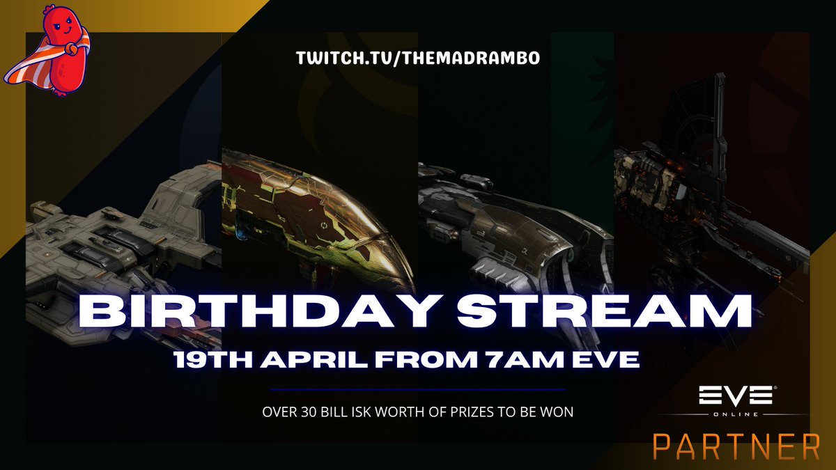 TheMadRambo's tweet photo. Sorry to all that I have not streamed much this week.
Illness hit me like a freight train!
Missed 4 days of work too!
We will back back on Sunday evening from around 17:30 eve time.
Ready for the birthday week!
Final preps to do ๐ฅณ #eveonline #twitch #evepartner https://t.co/zUgnAr7JZ7