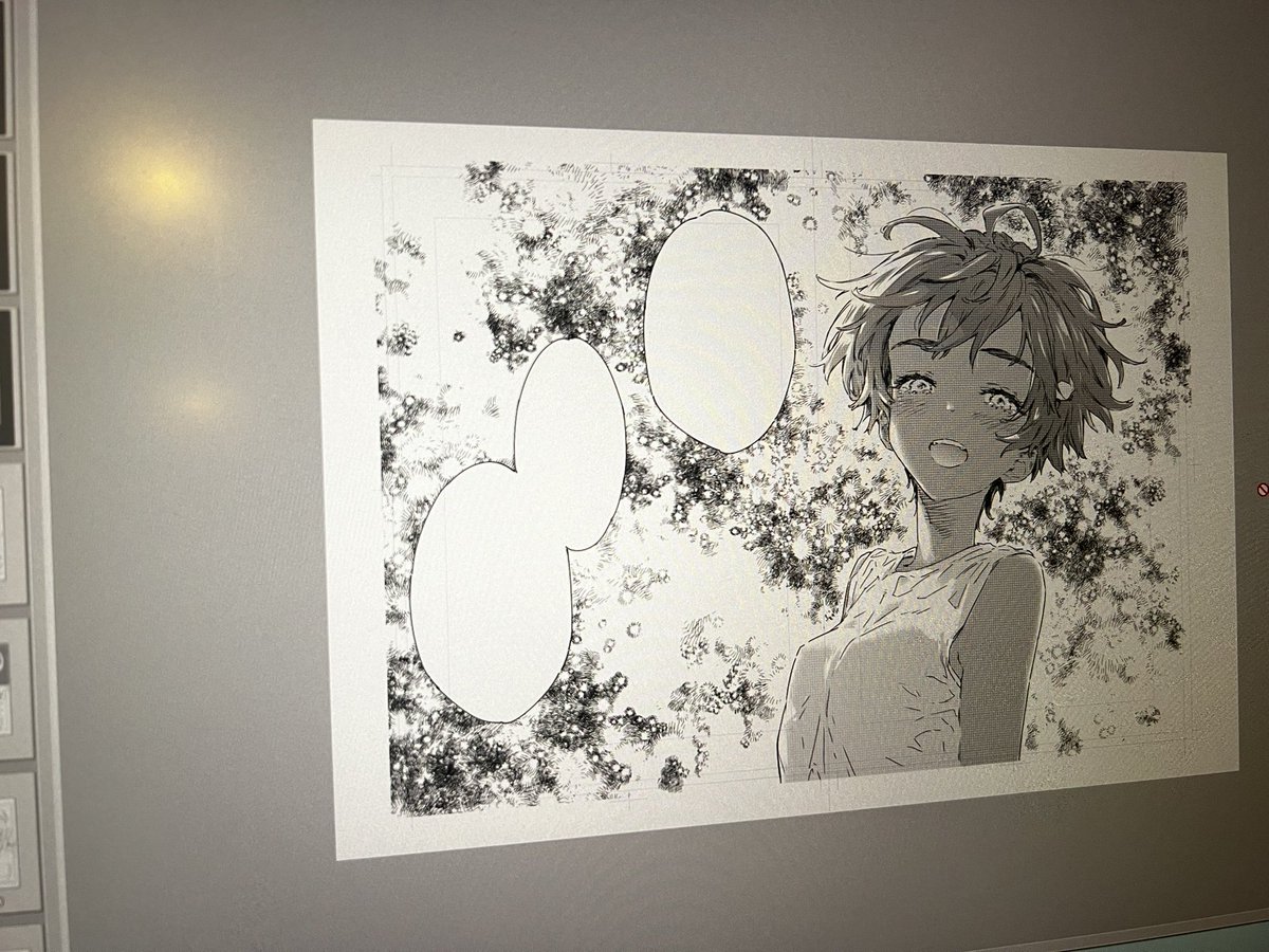 まあ描いてりゃそのうち終わるべ、と背景の夜空手書きのタッチでちまちま作業してたけど時間ない時にやるもんじゃないなと後悔してる👾まだかかるので今日更新されてる分の宣伝用の画像今からつくります😇