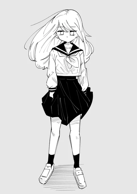 なびいてる感じの練習