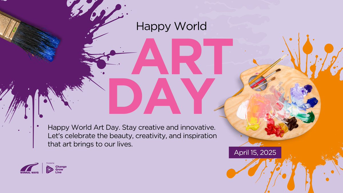 It’s World Art Day! Art can be a powerful way to express and heal. Let’s celebrate the healing power of creativity. #WorldArtDay #ArtTherapywirralways