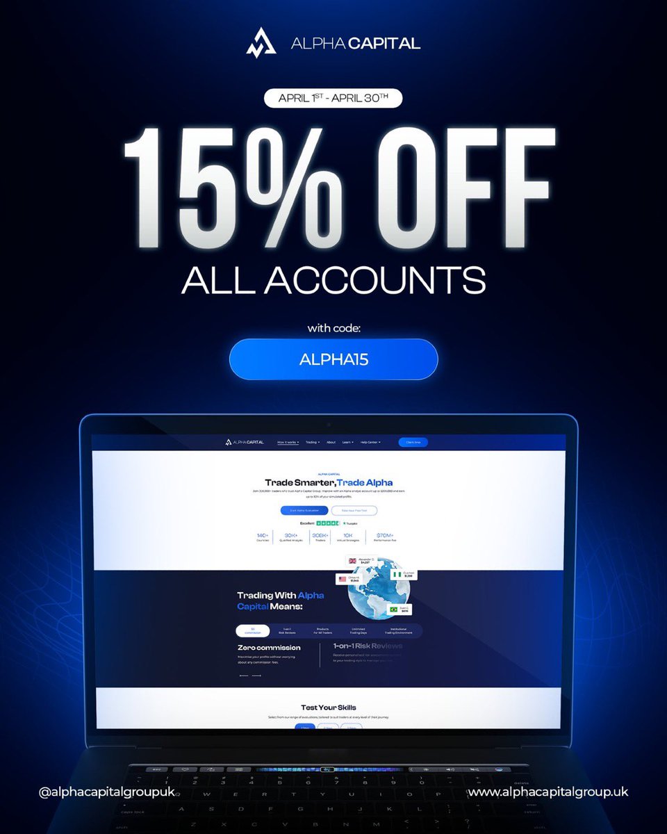 🚨 $100K <a href="/AlphaCapitalUK/">Alpha Capital Group</a> Giveaway ALERT! 🚨

Ready to level up your trading journey? Here’s your chance!

🏆 Prizes: 10 lucky winners will each receive a $10K 2-Step Challenge Account from <a href="/AlphaCapitalUK/">Alpha Capital Group</a> 

Don’t miss this incredible opportunity to kickstart or boost your prop