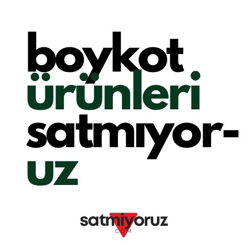Boykot ürünleri almama hassasiyetini gösteren müşteriler, bu satışlara aracı olmama duruşunu gösteren esnaf ve işletmelerin yanında.

#satmiyoruz