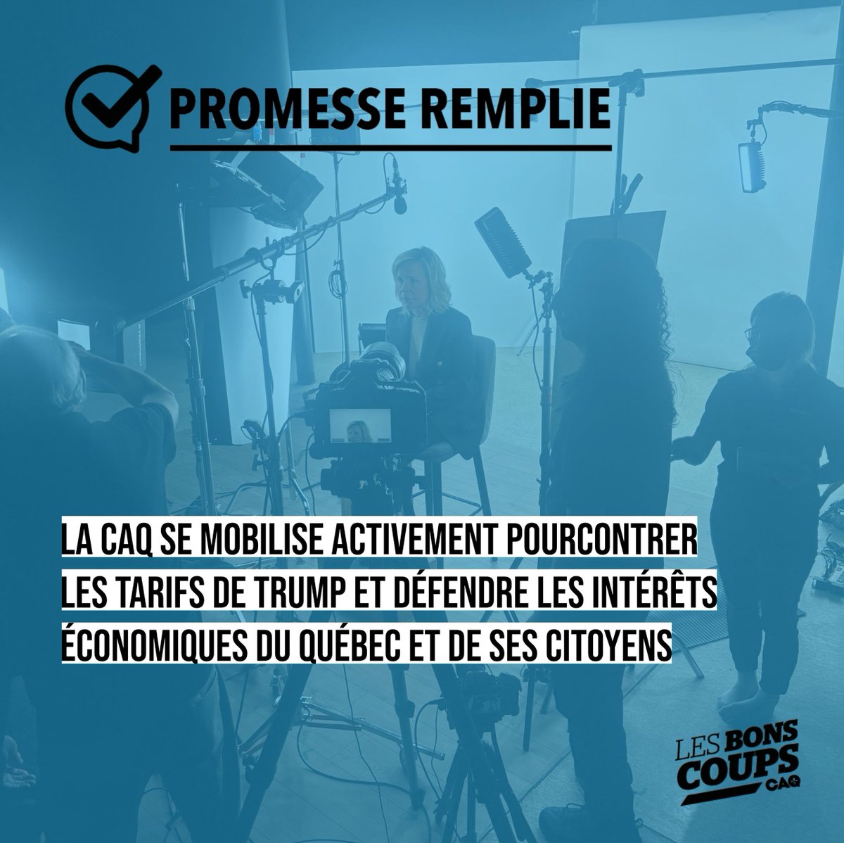Nous sommes en action face aux tarifs imposés par l'administration Trump. Nous défendrons les intérêts des Québécois.

Pour en savoir plus : buff.ly/iMrdL7Z

#CAQ #Québec <a href="/SBelangerCAQ/">Sonia Bélanger</a> <a href="/M_Biron/">Martine Biron</a>