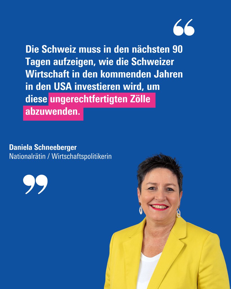 FDP_Liberalen's tweet photo. Kraftausdrücke links, Ratlosigkeit in der
@Mitte_Centre (Tagesanzeiger, 11.04.2025). Die FDP weiss, was zu tun ist: 1⃣Anstehende Investitionen der CH-Wirtschaft in den USA aufzeigen, um Zölle abzuwenden.
2⃣Innenpolitische Hausaufgaben erledigen, um wettbewerbsfähig zu bleiben. https://t.co/bQACjjwJOd