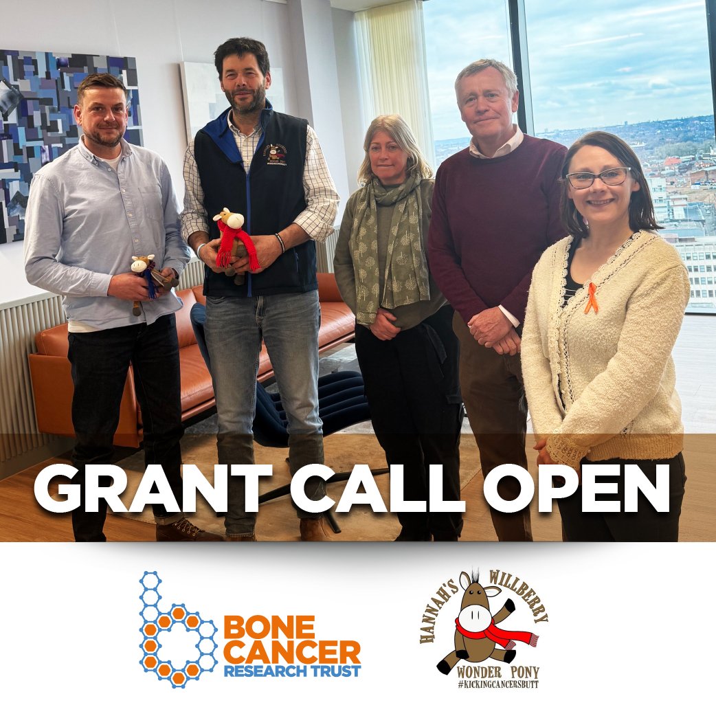 Bone Cancer Research Trust (@bcrt) on Twitter photo Osteosarcoma grant call OPEN!
Together with our friends at <a href="/chiefchemopony/">Willberry Wonder Pony</a>, we're excited to announce new funding to support life-changing osteosarcoma research 🔬
Visit: ow.ly/YvRS50Vxq5e
#Research #KickingCancersButt #InspiredByHannah #UntilTheresACure Osteosarcoma grant call OPEN!
Together with our friends at <a href="/chiefchemopony/">Willberry Wonder Pony</a>, we're excited to announce new funding to support life-changing osteosarcoma research 🔬
Visit: ow.ly/YvRS50Vxq5e
#Research #KickingCancersButt #InspiredByHannah #UntilTheresACure