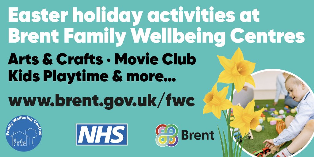 There are free activities for families this Easter holidays at your local Family Wellbeing Centre!

Come and join the fun:

🎨 Arts &amp; crafts
🎬 Family films
🥏 Playtime for children

See what’s happening at: orlo.uk/8Vie5