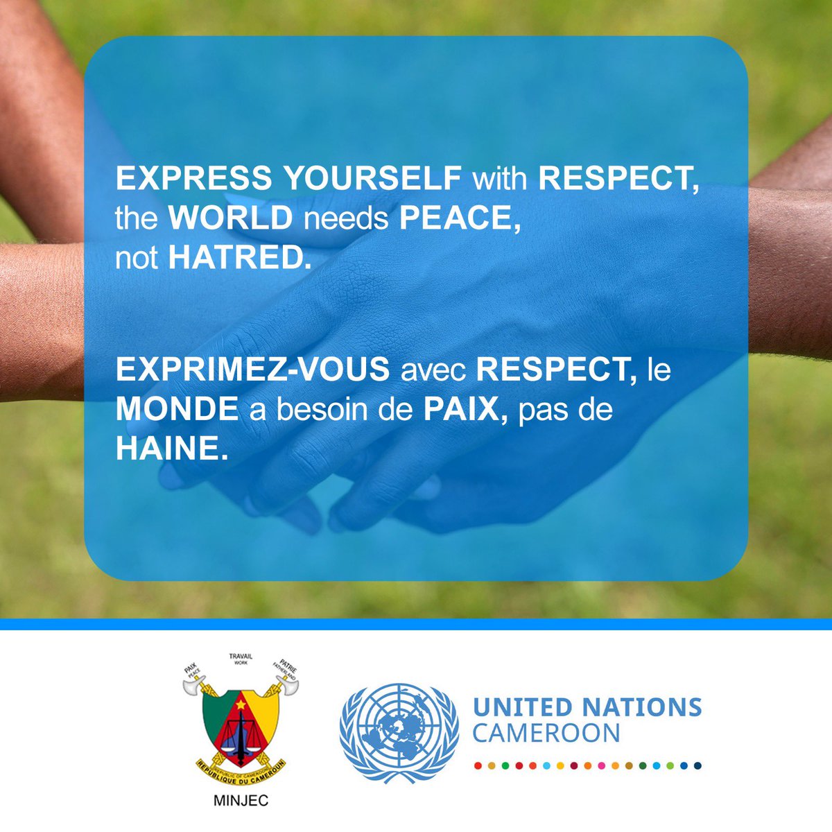 Exprimez-vous avec respect…
Le monde a besoin de paix, pas de haine.
Chaque mot compte, chaque geste a un impact. Soyons des bâtisseurs de ponts, pas de murs.  

#JeunesseResponsable

#ÉducationCivique

#SensibilisationJeunes