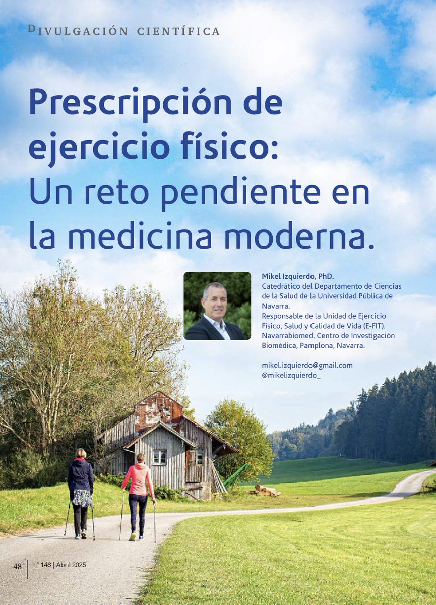 Mikel Izquierdo (@mikelizquierdo_) on Twitter photo 🩺💪 ¡Nuevo artículo publicado en #Revistapanacea !
El ejercicio físico estructurado debe integrarse como un verdadero "signo vital" en medicina moderna.
Descubre cómo la Unidad E-FIT de <a href="/navarrabiomed/">Navarrabiomed</a> @UPNA está revolucionando el tratamiento y la prevención de enfermedades. 🩺💪 ¡Nuevo artículo publicado en #Revistapanacea !
El ejercicio físico estructurado debe integrarse como un verdadero "signo vital" en medicina moderna.
Descubre cómo la Unidad E-FIT de <a href="/navarrabiomed/">Navarrabiomed</a> @UPNA está revolucionando el tratamiento y la prevención de enfermedades.