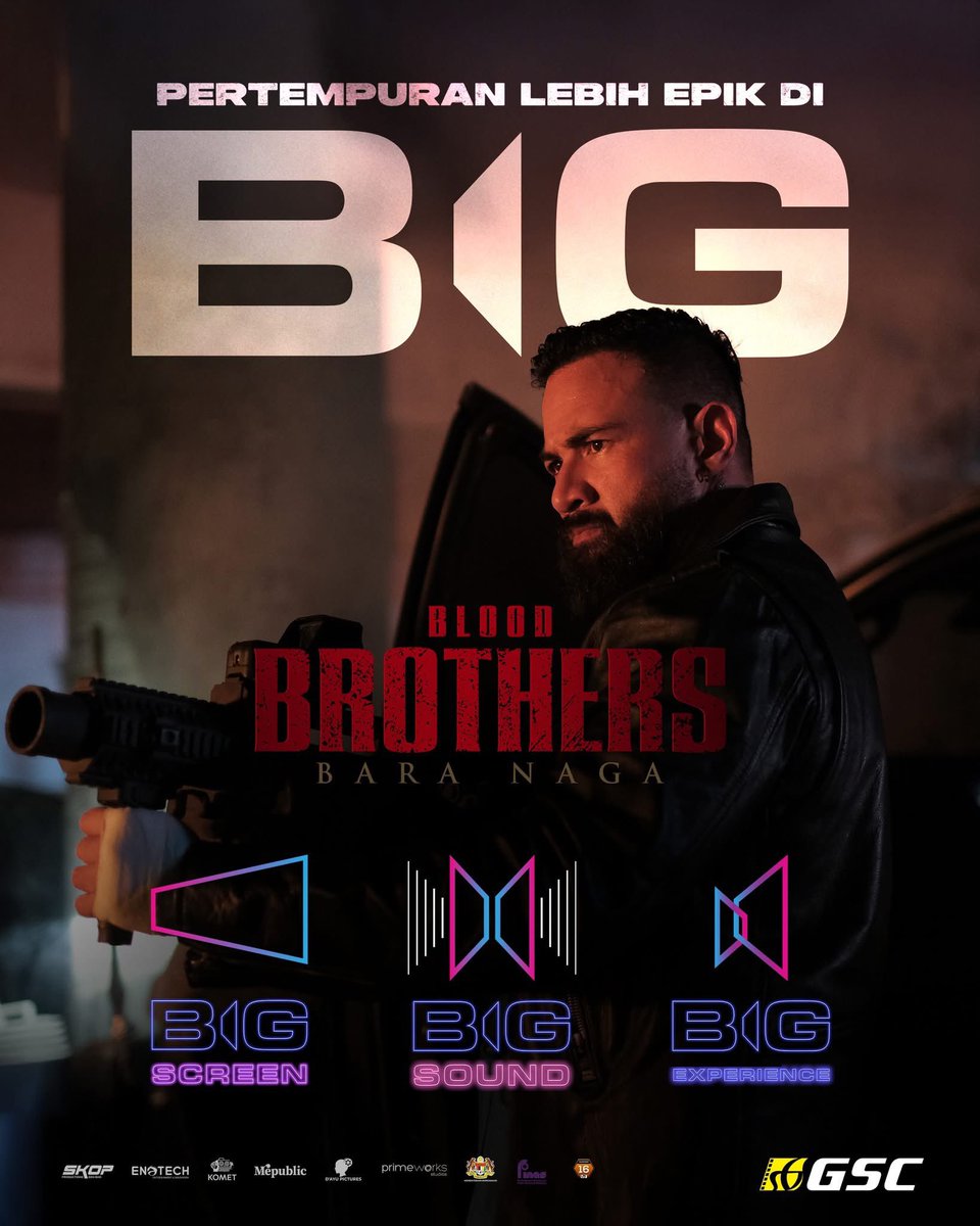 GSCinemas's tweet photo. Assalamualaikum 🔥💥💣
Pertempuran dah bermula! Jangan tunggu lagi — jom dapatkan tiket dan alami aksi #BloodBrothers: #BaraNaga yang lagi padu dalam #GSCBIG Hall sekarang! 🐉🎬
#SapotLokal #BigScreen #BigSound #BigExperience #FilemBloodBrothers https://t.co/sGxNhjkB4E