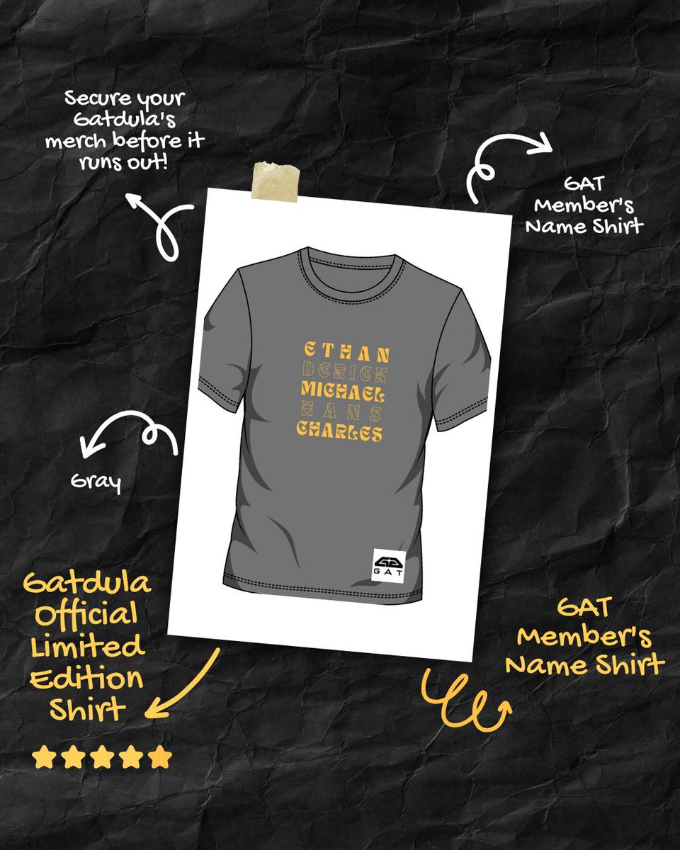 GATdula_Ofc's tweet photo. GATdula!  we are launching our ofc shirts and members name shirt! Get these pre- order limited merch now!  
Order now via link! 👇
 https://t.co/2mIJ7pU1b2 https://t.co/KriVmxdIjC