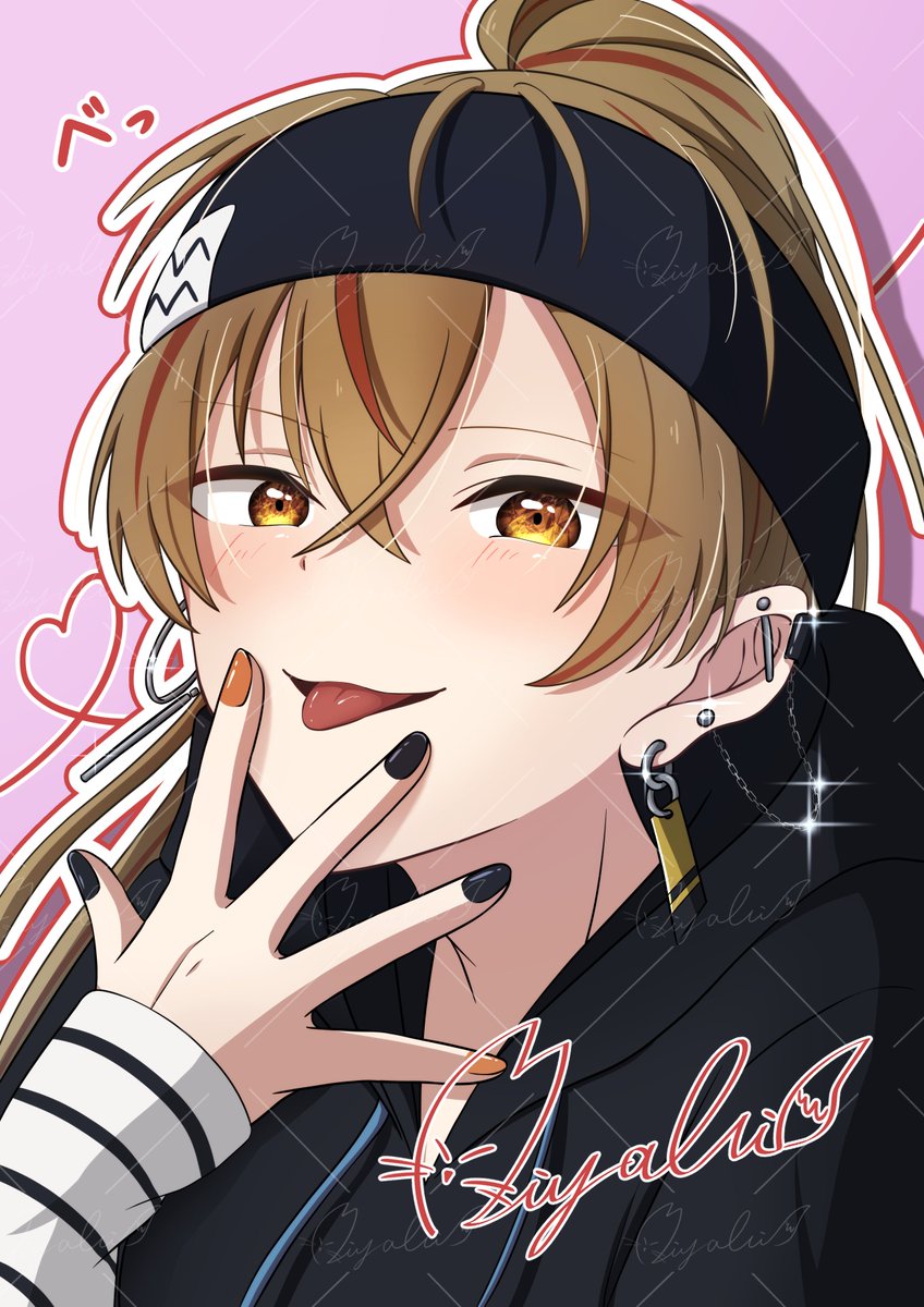 ピアスしてるオレもかっこいいだろ？ #ハンドレFA #ハンドレ #ホーク