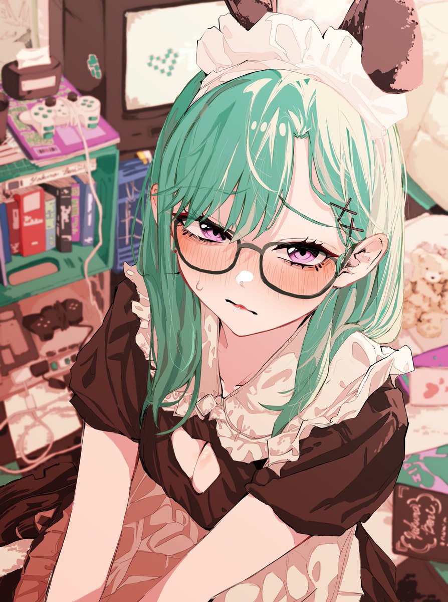 peyanguuuuuuu20's tweet photo. #べにっき  #イラスト 
照れメイド💄💚。 https://t.co/j6MQlUDzAg